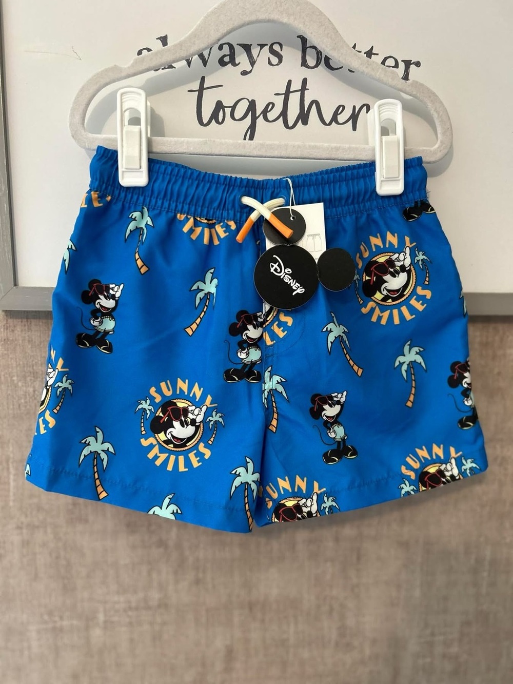 Zara Blue Mickey 'Sunny Smiles' Swim Shorts